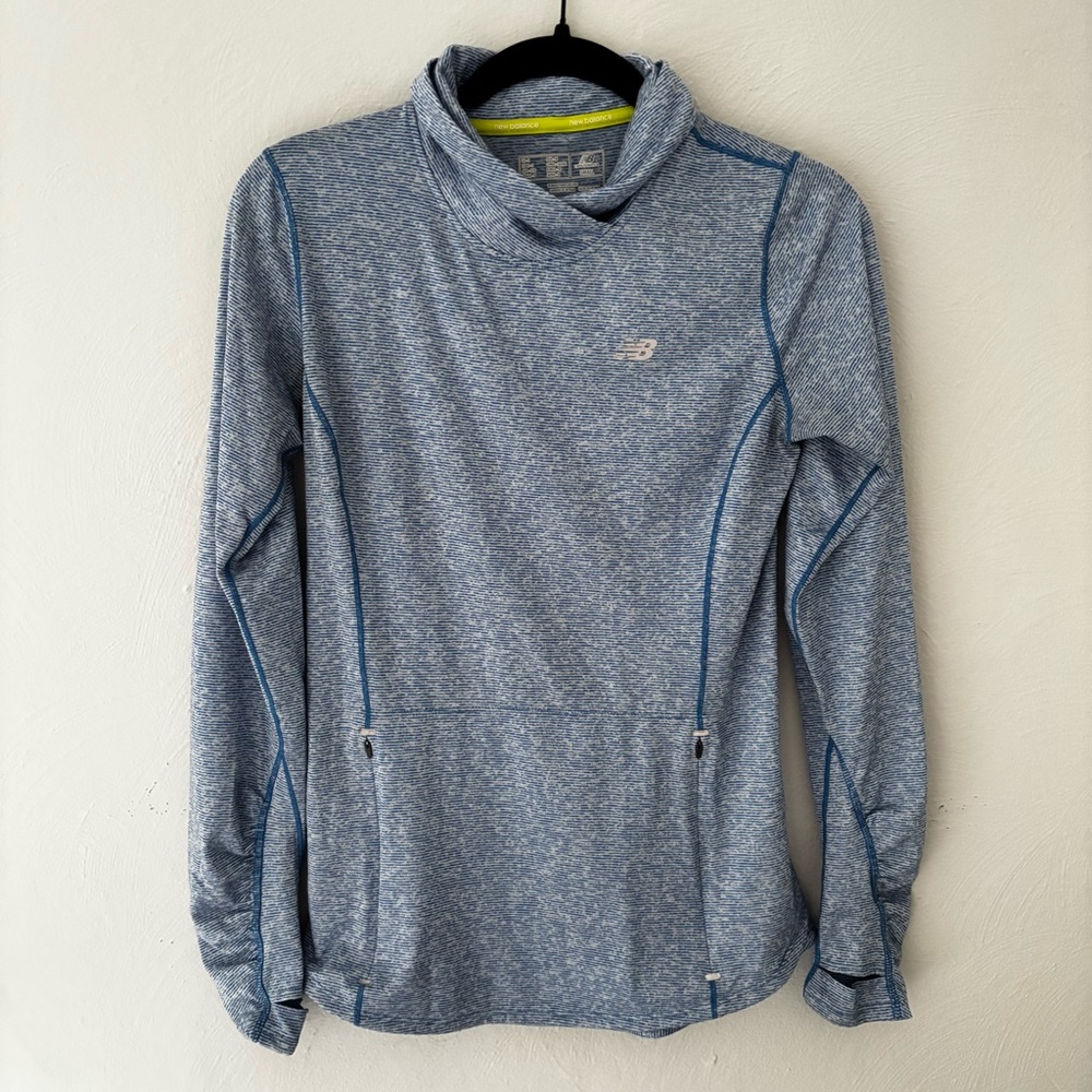 New Balance Heathered Blue Athletic Pullover